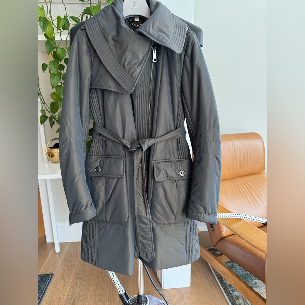 Burberry Dark Gray Puffer Coat